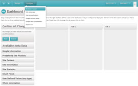 Step 6 - Configure: Dashboard layout